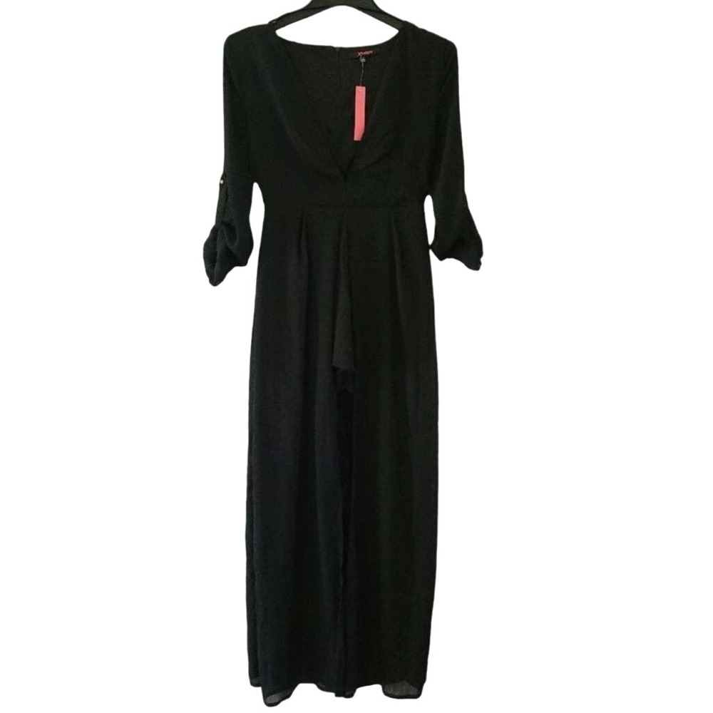 Xtaren Black Layered Shorts Romper New With Tags